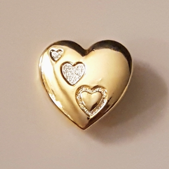 [THE VARIETY CLUB] Triple Heart Brooch - Picture 3 of 7